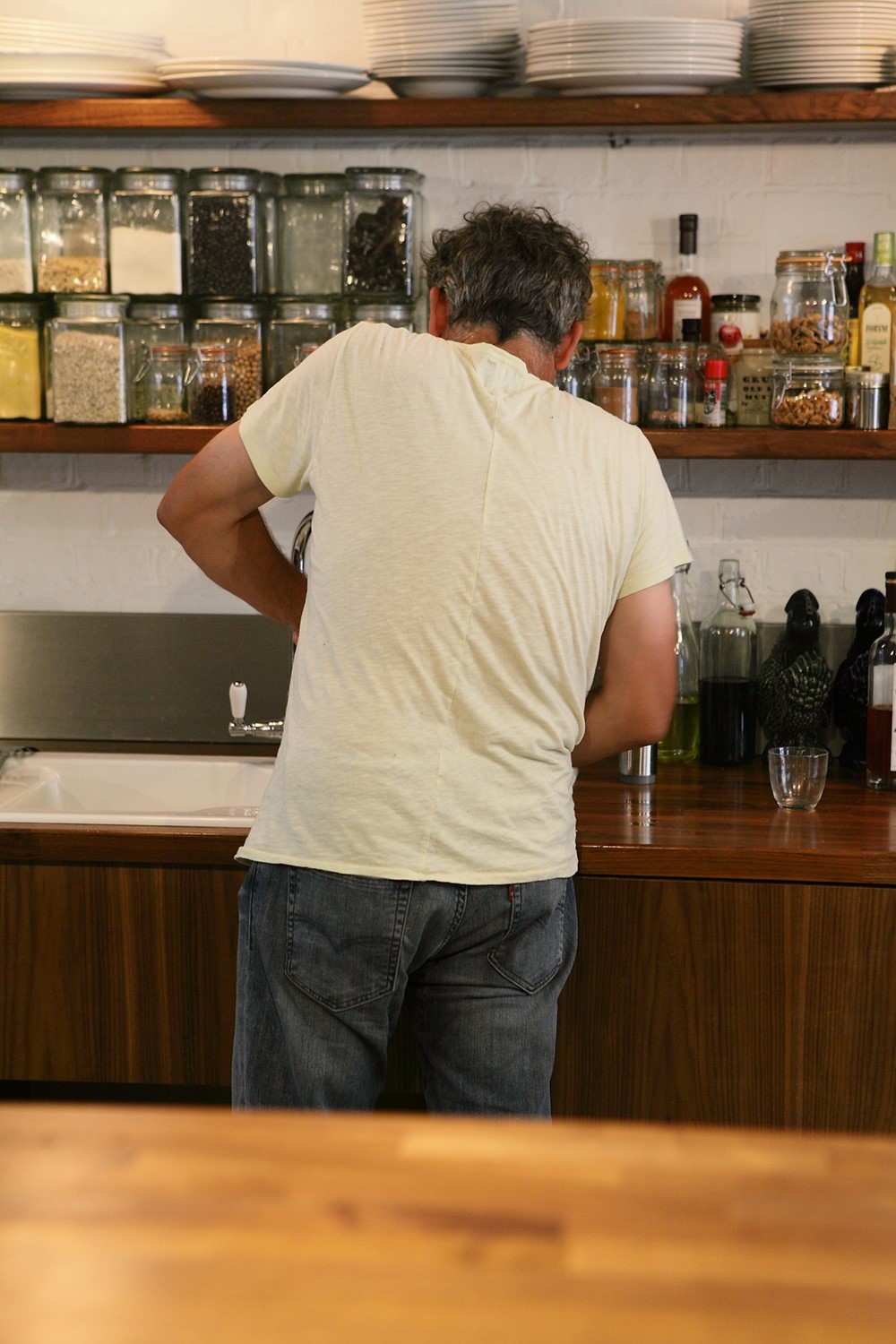Mark Hix in the test kitchen