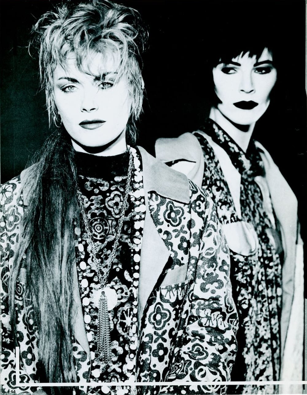 Pam Hogg and Astrid for Blitz #30, April 1985