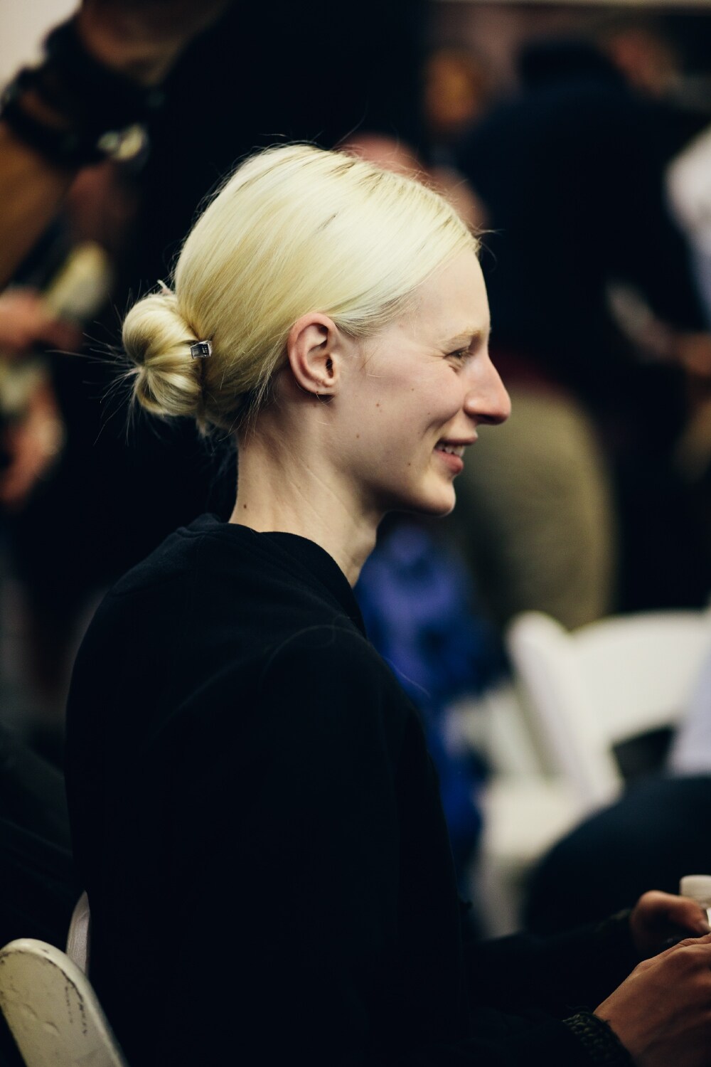 Julia Nobis ackstage at Victoria Beckham A/W14