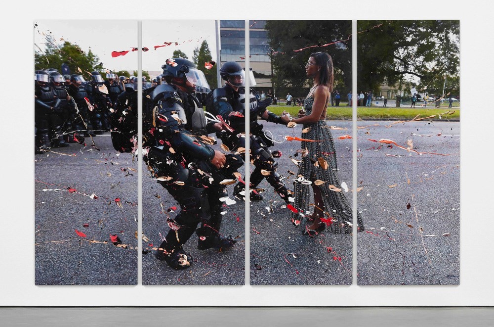 History Painting Ieshia Evans Protesting the Deat