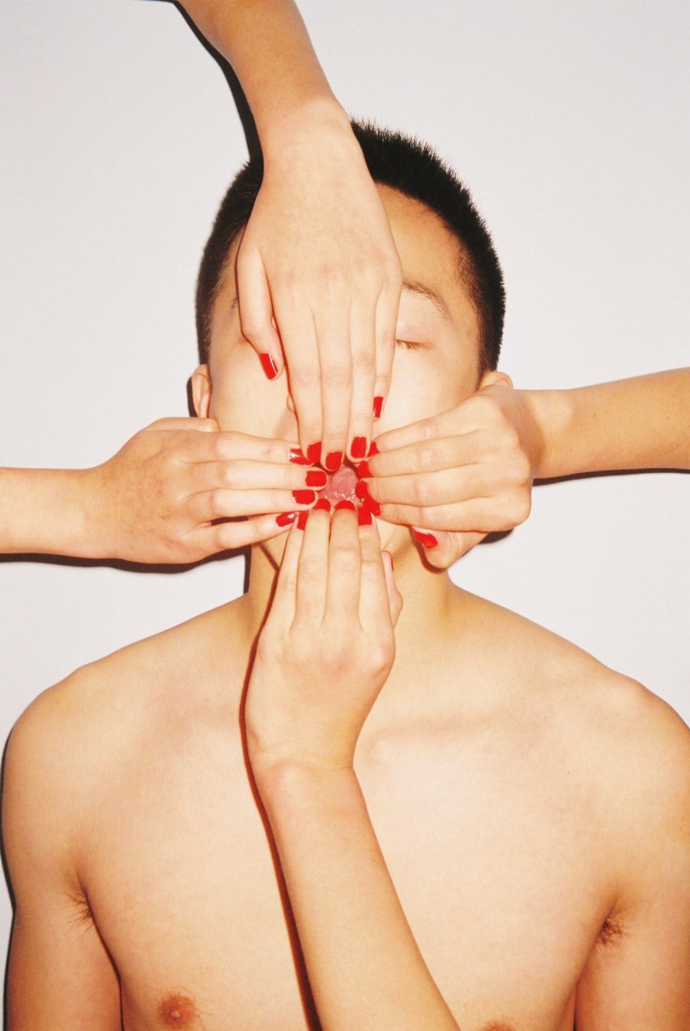 Ren Hang photography peacock naked nature China