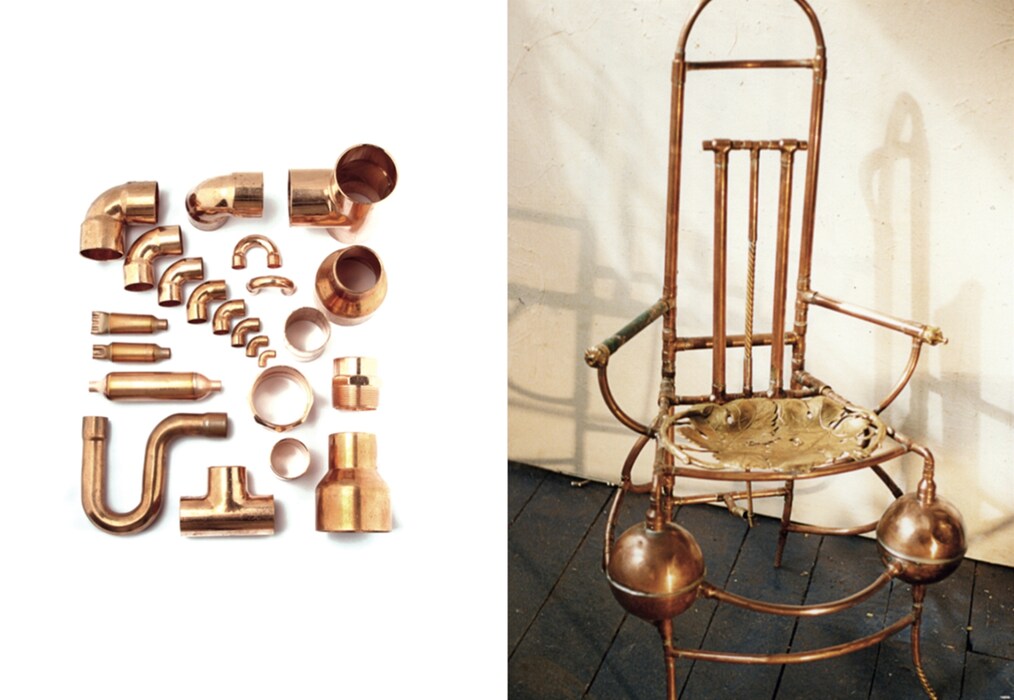 (L) Copper Elbows, by Gana123/Dreamstime, (R) Tom Dixon, Plu