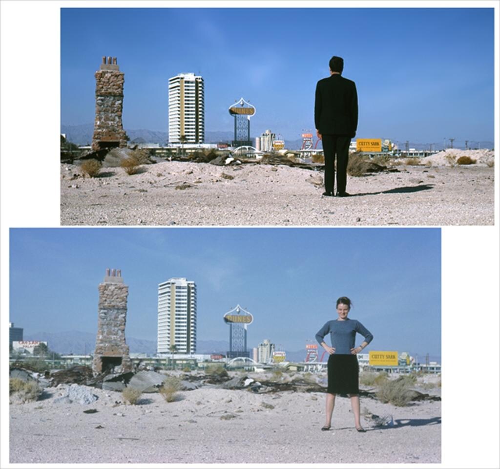 Denise Scott Brown and Robert Venturi in the Las Vegas deser
