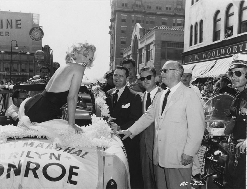 Marilyn Monroe at the Grand Marshal of the Miss America Page