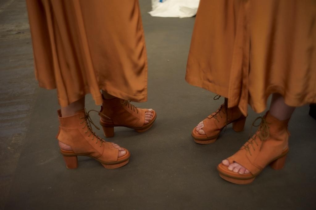 Backstage at Alexander Wang