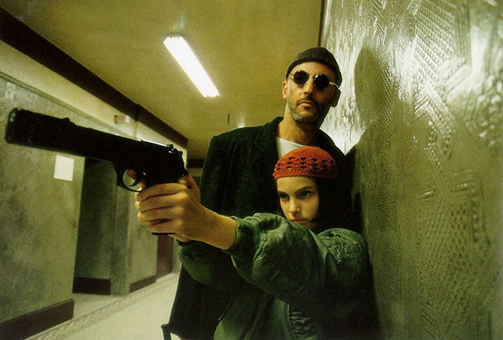 Jean Reno and Natalie Portman in Léon, 1994