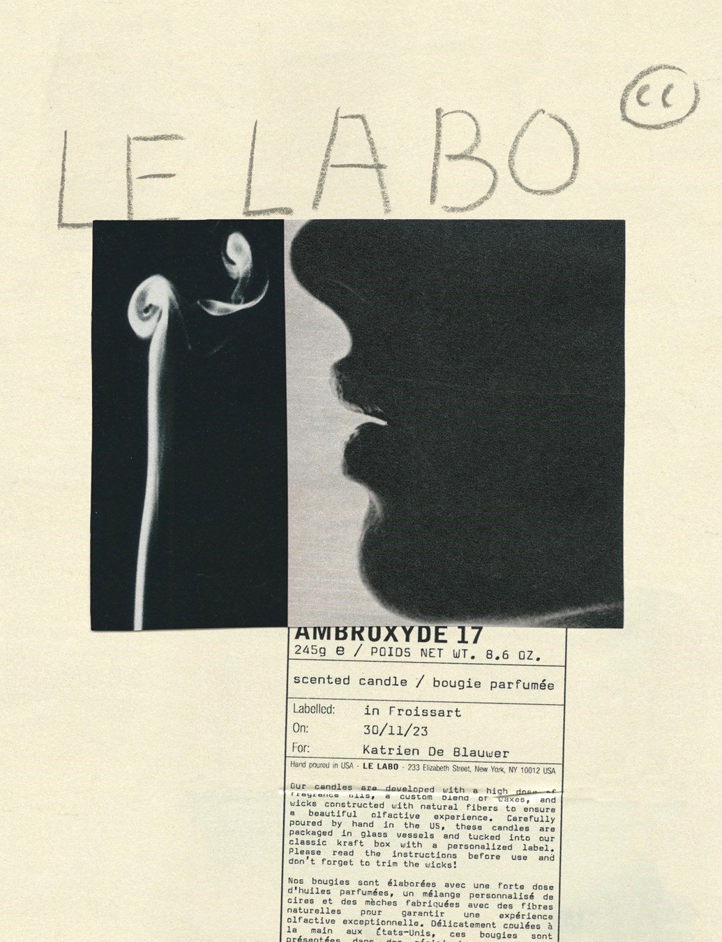 Le Labo by Katrien De Blauwer