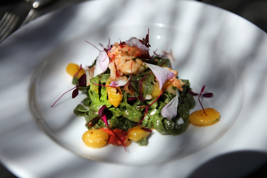 Lobster tagliatelle at Petersham Nurseries
