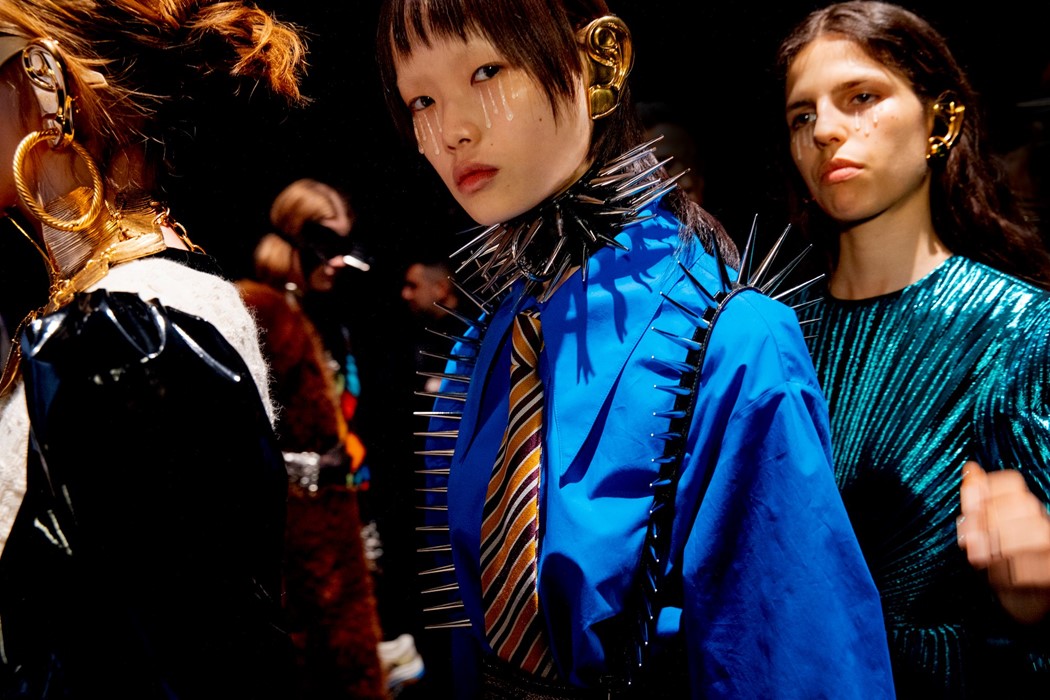 Gucci: Michele Masks Models at Mirrored Milan Show | AnOther