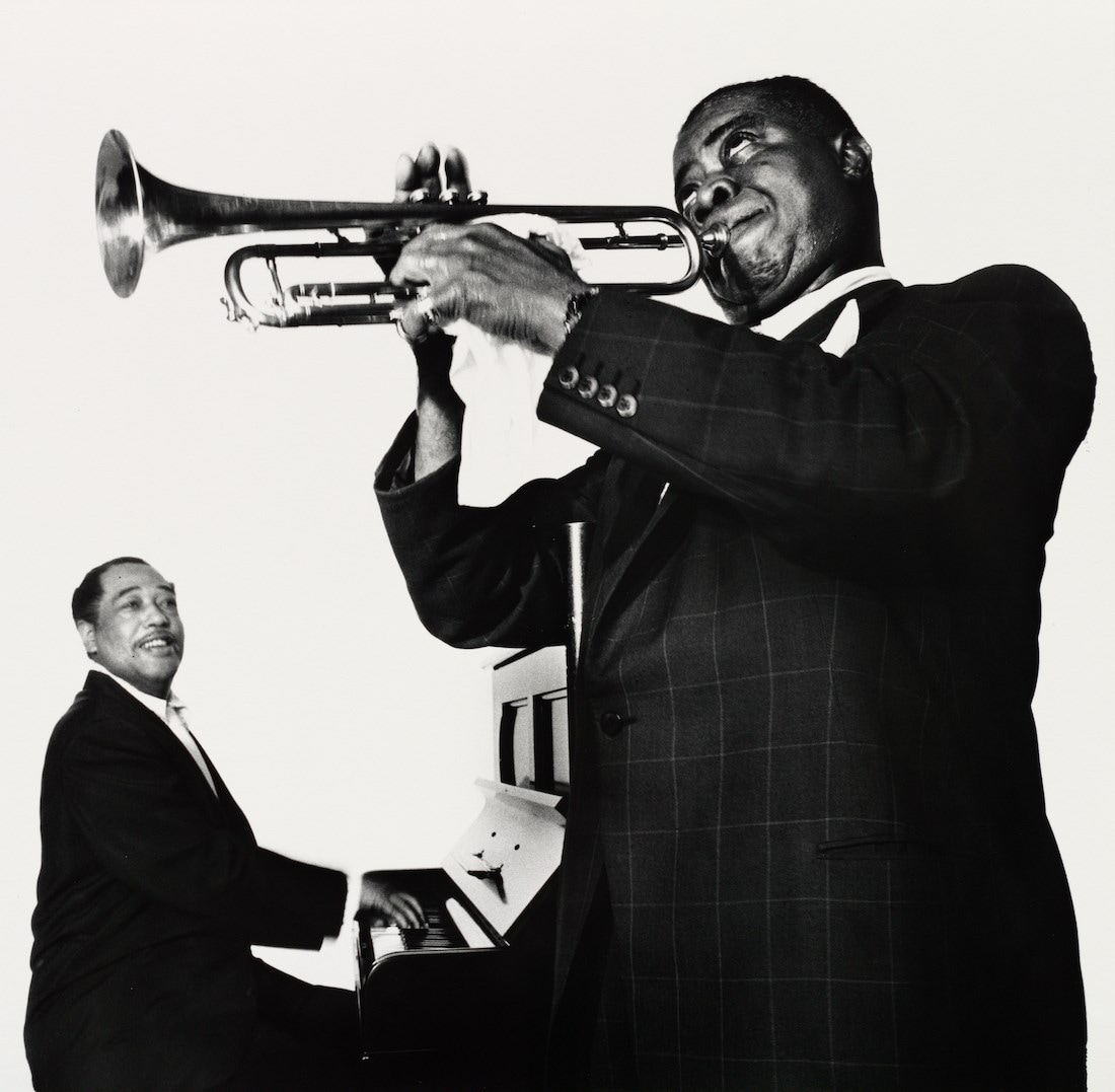 Duke Ellington and Louis Armstrong (1 of 3), New York, 1955,