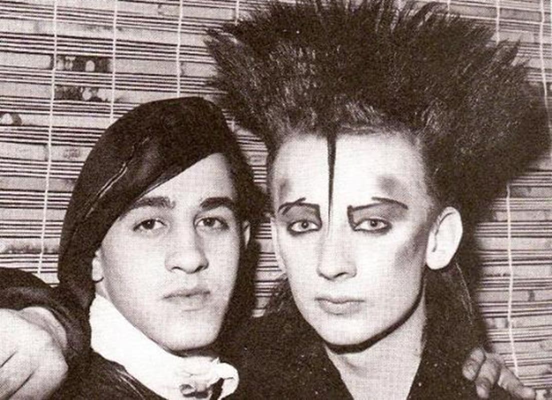 Christos Tolera and Boy George, 1979