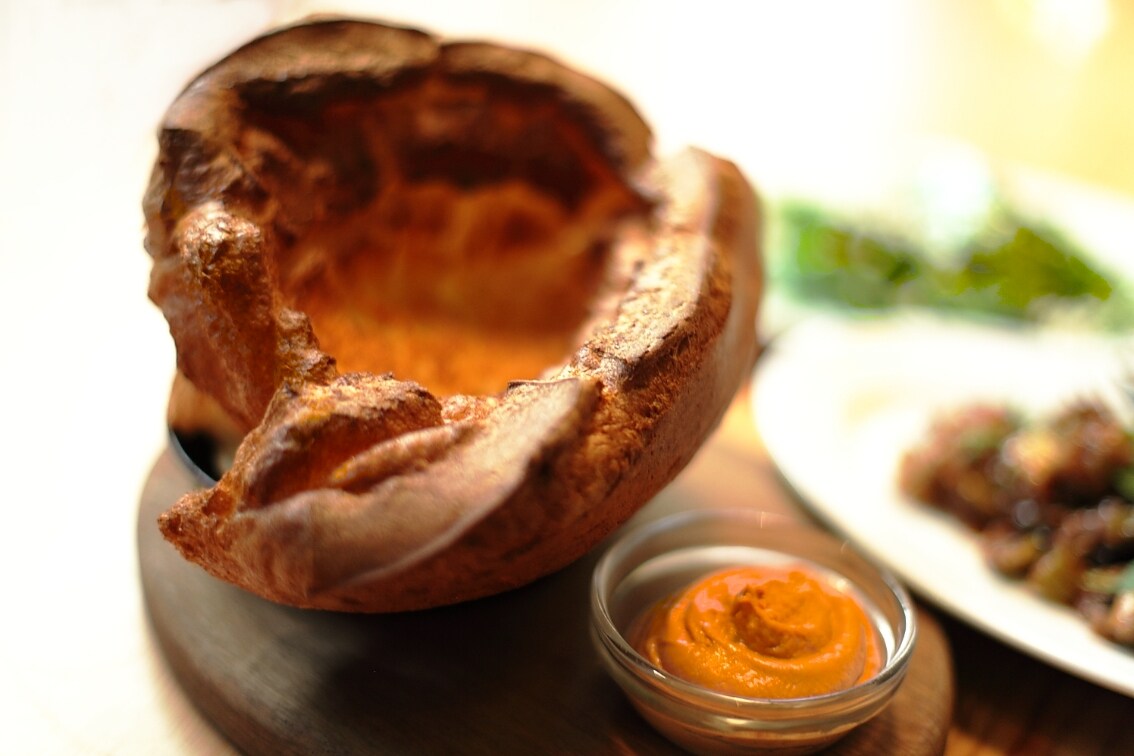 Whipped chicken livers and Yorkshire pudding