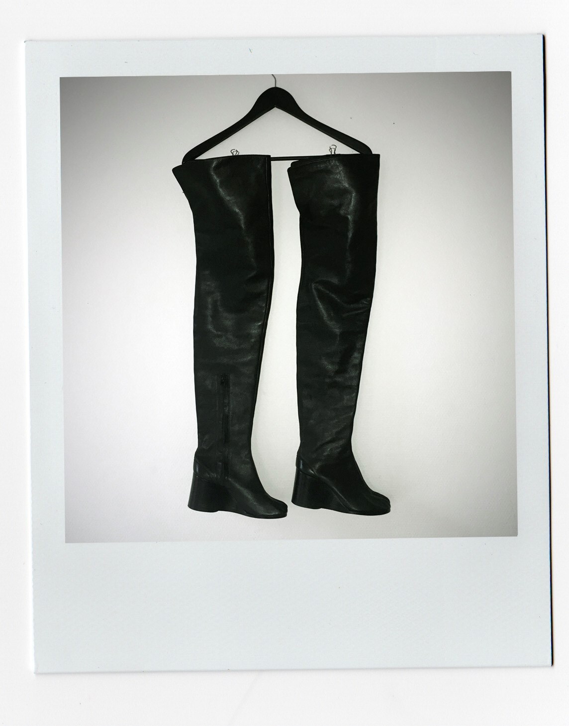 Thigh high Tabi wedge boots, 2001