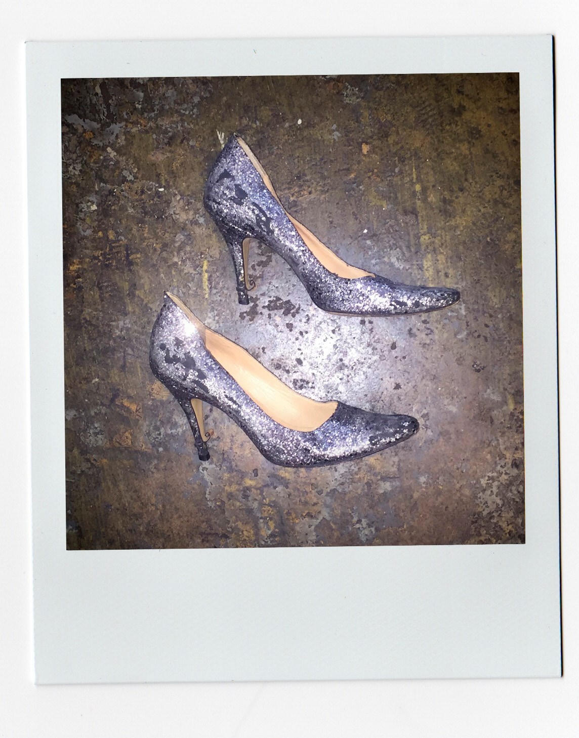 Silver glitter after party pumps, 2005