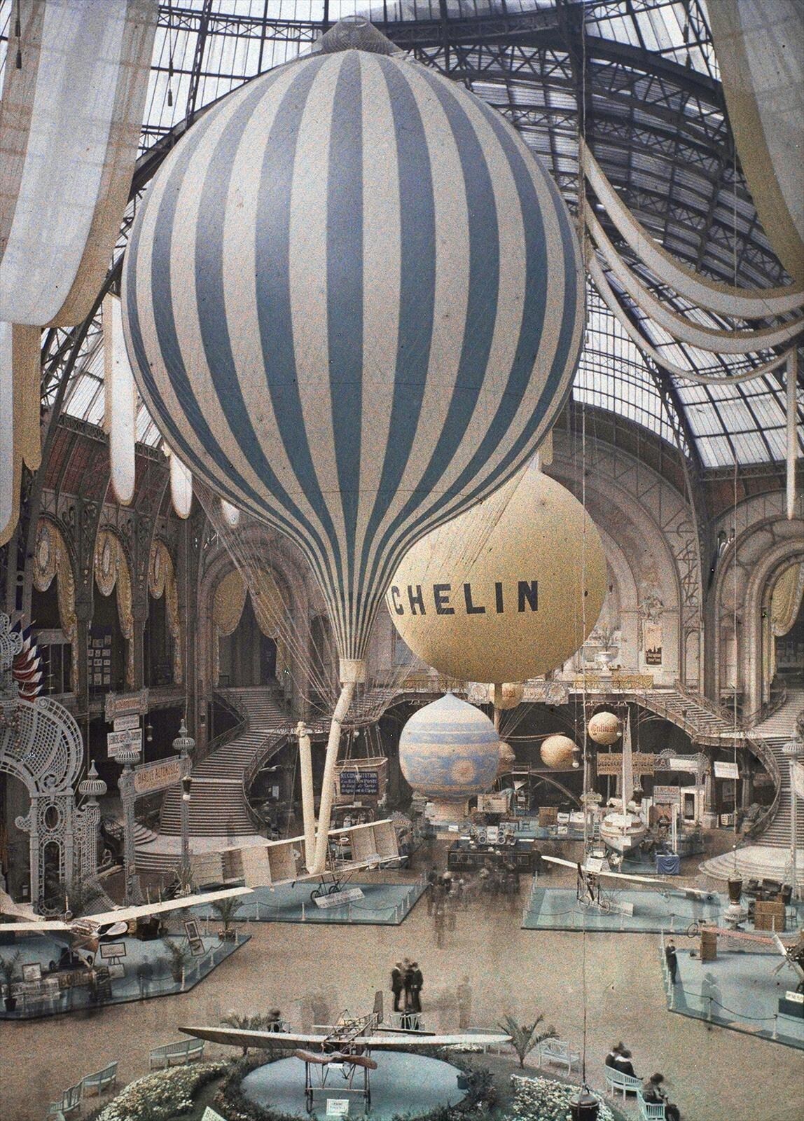 Hot Air Balloons, Grand Palais, Paris 1909