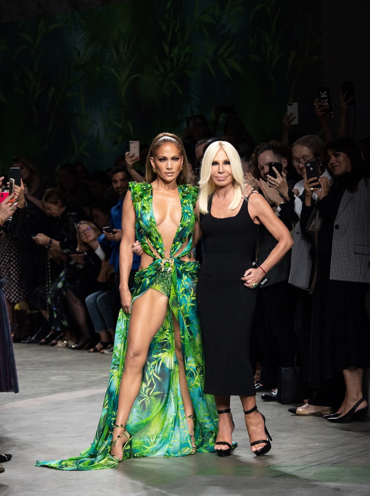 Donatella Versace and JLo_finale Versace Spring/Summer 2020