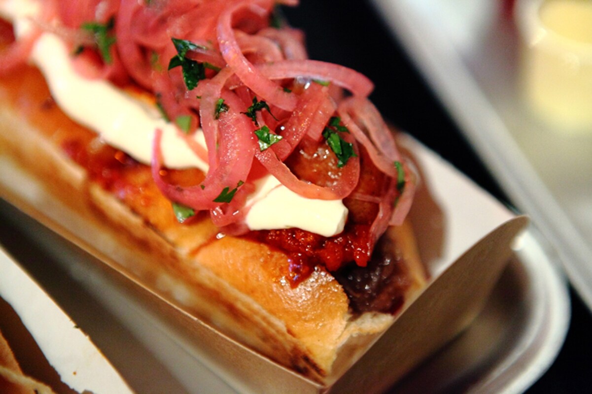 The Bull Mastiff hotdog at The Miller
