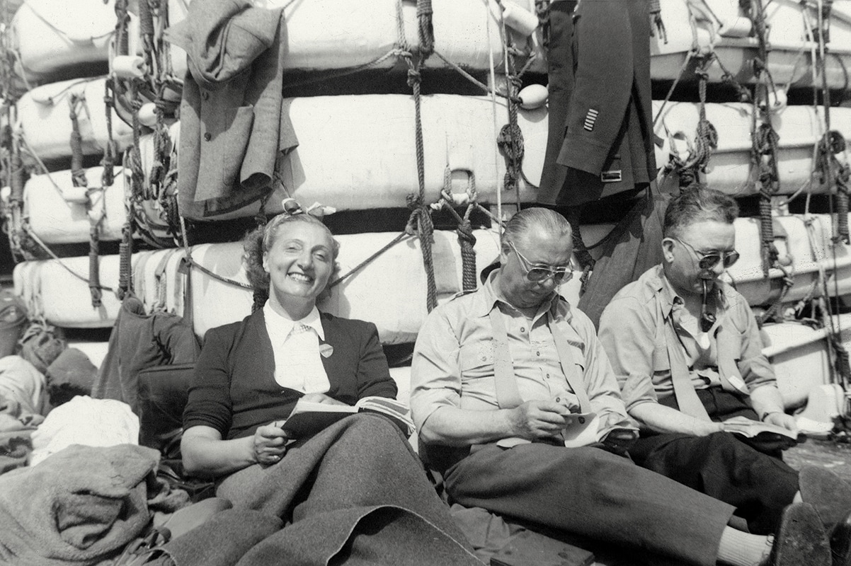 Paulette on board the George Washington during its Atlantic 