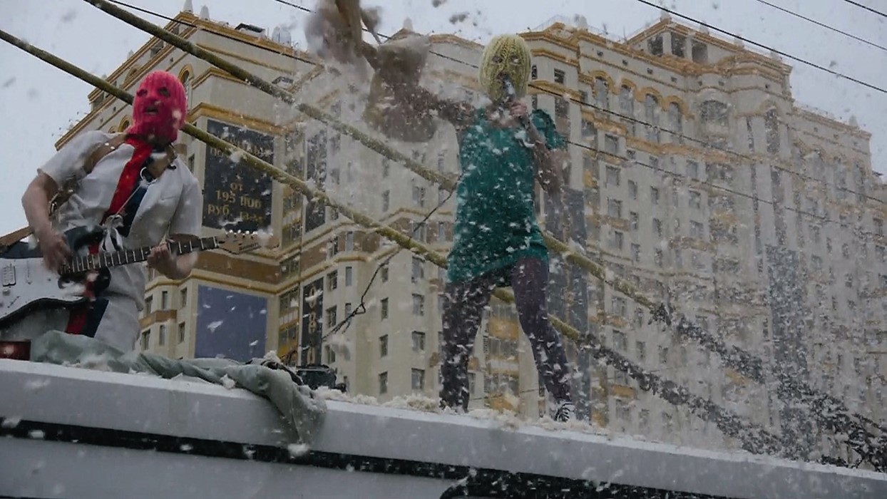 Still from Pussy Vs Putin, 2013, by Gogol's Wives