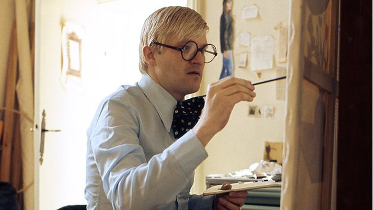 David Hockney painting