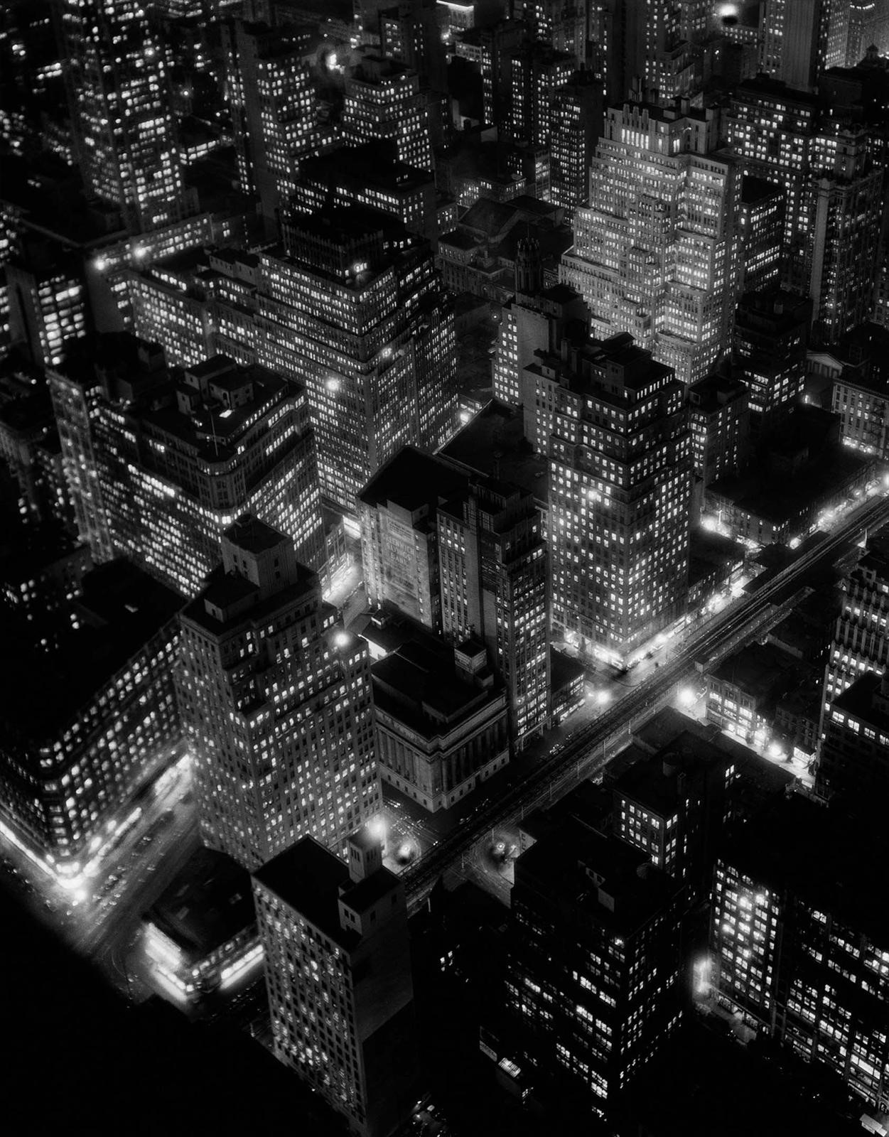 Berenice Abbott, Night View, New York City, 1932