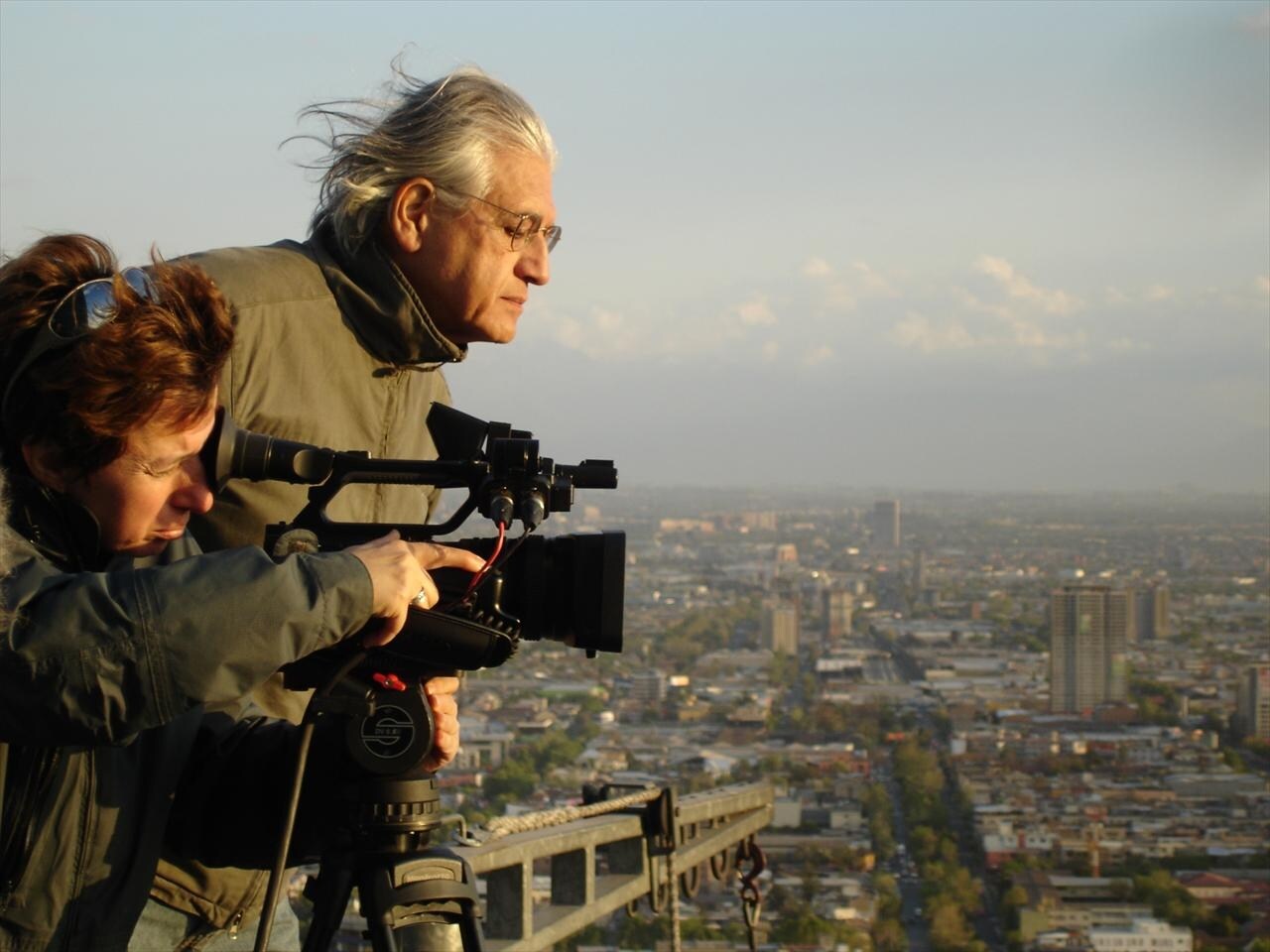 Patricio Guzm&#225;n on the set of Nostalgia for the Light, 2012