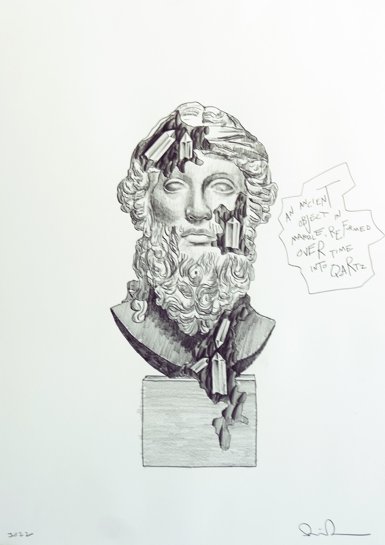 Study for Eroded Bust of Dyonisis (2022)