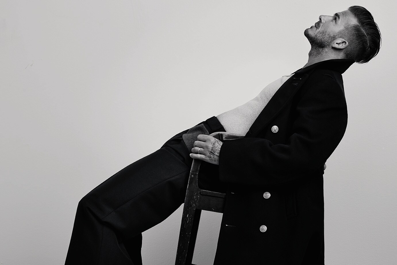 David Beckham in Another Man A/W14