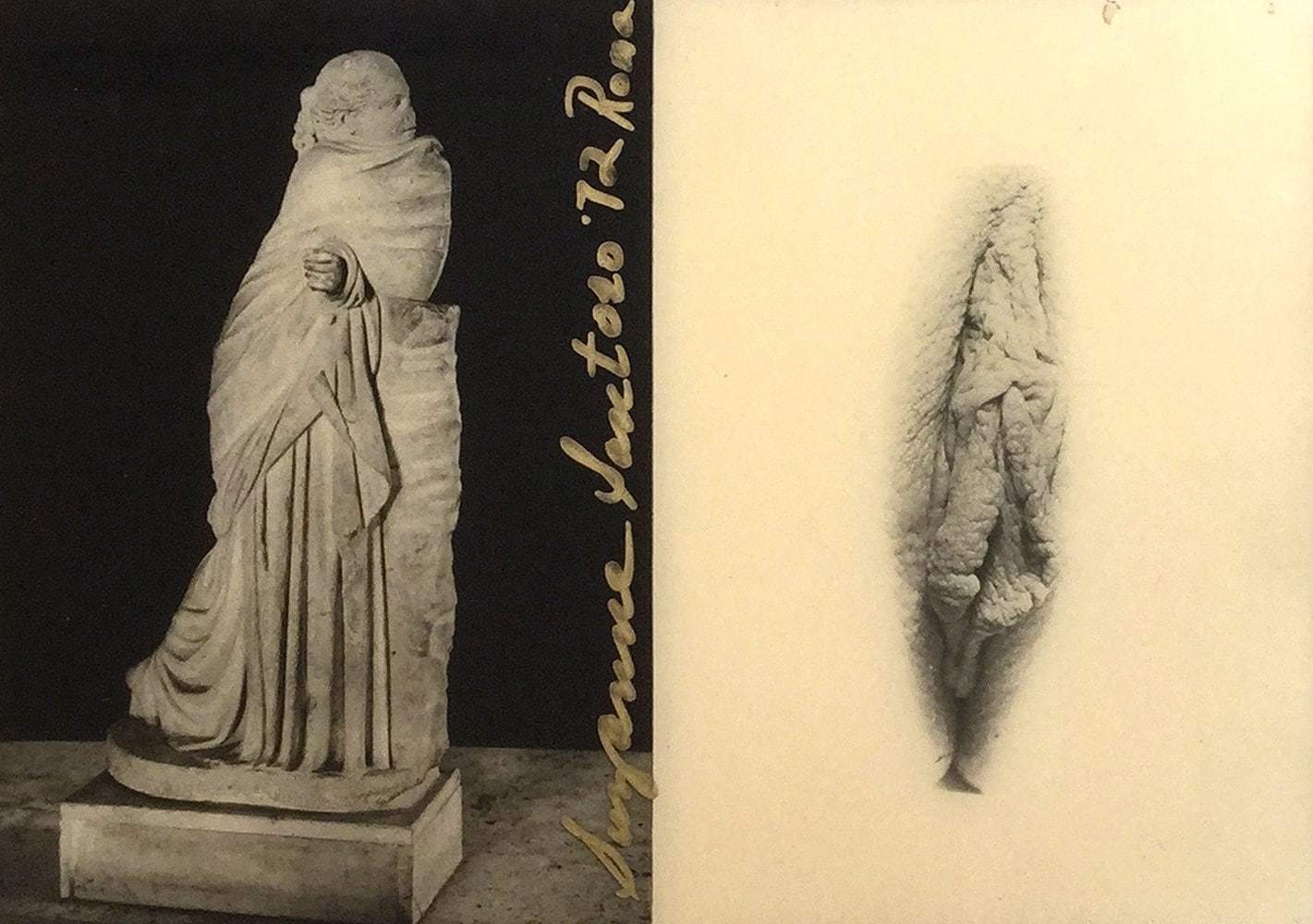 Suzanne Santoro, Roman Statue with Sacra Miniatura, 1972