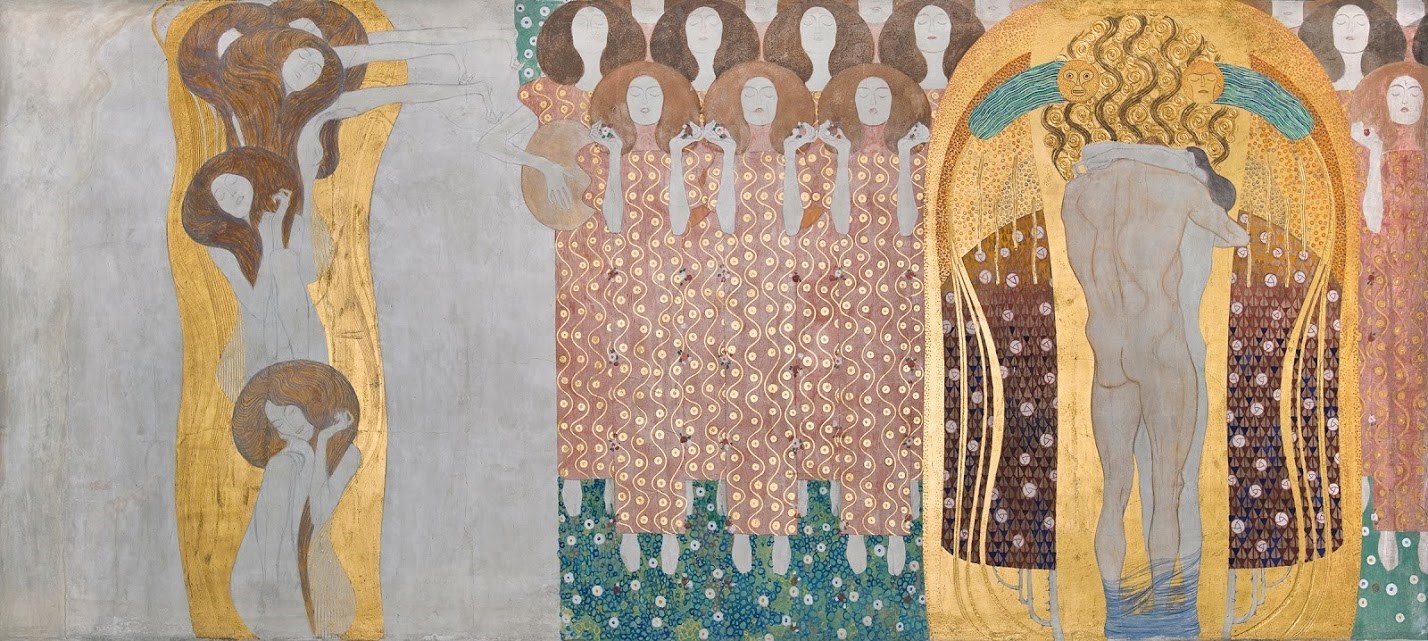 Klimt_Beethoven Frieze_The Arts, Chorus of Paradis