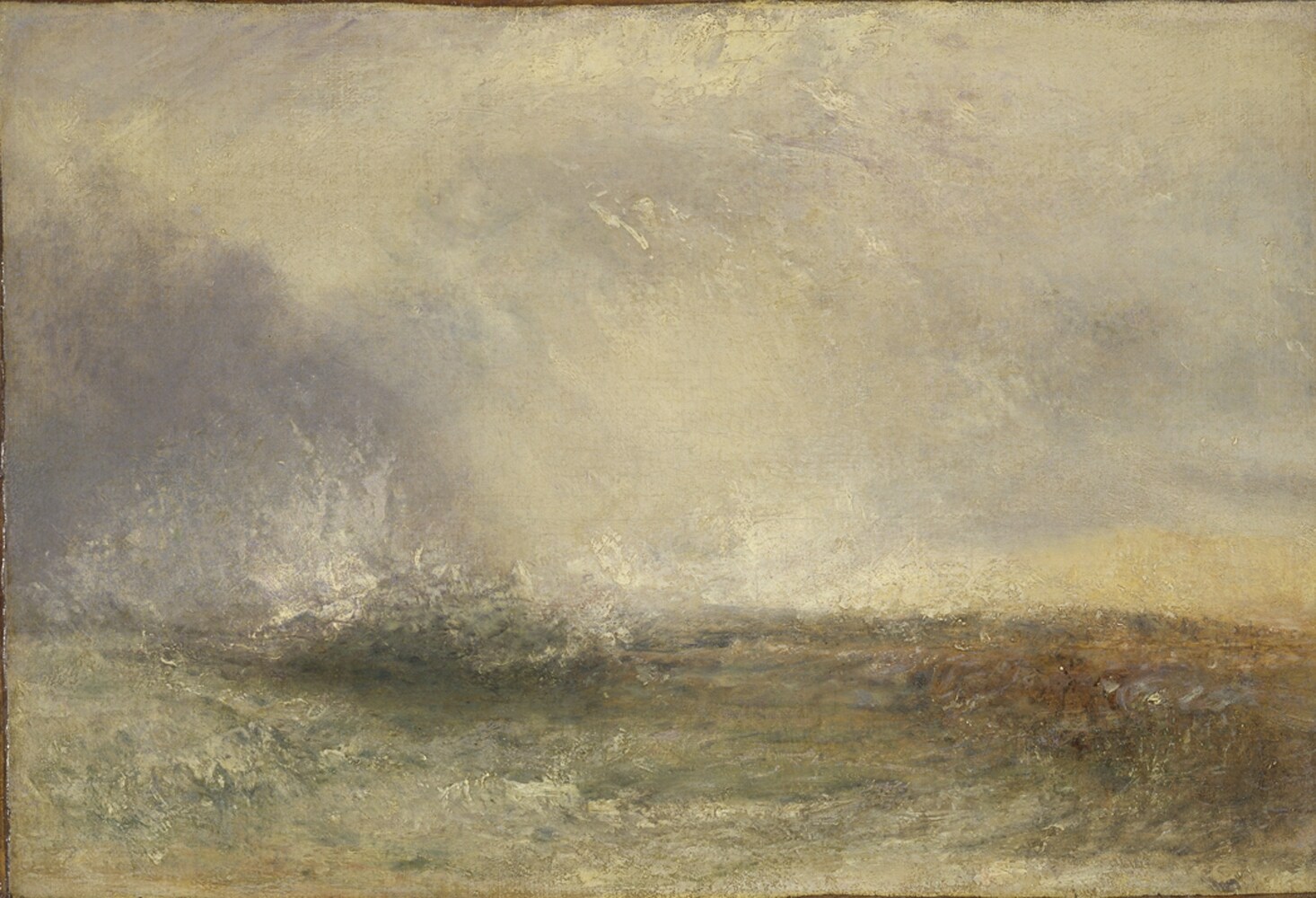 JMW Turner, Stormy Sea Breaking on a Shore, 1840-45