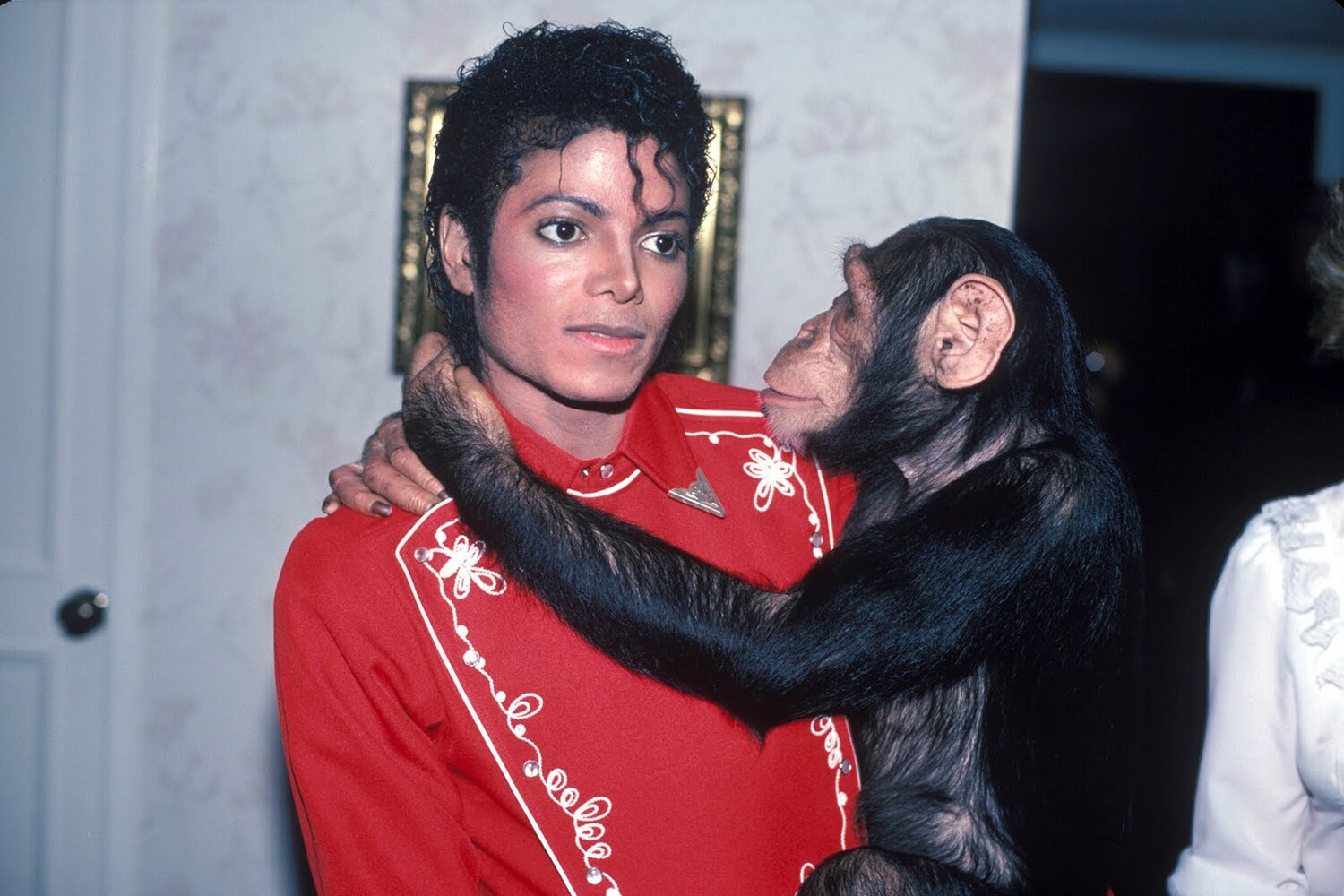 Michael Jackson and Bubbles, 1987