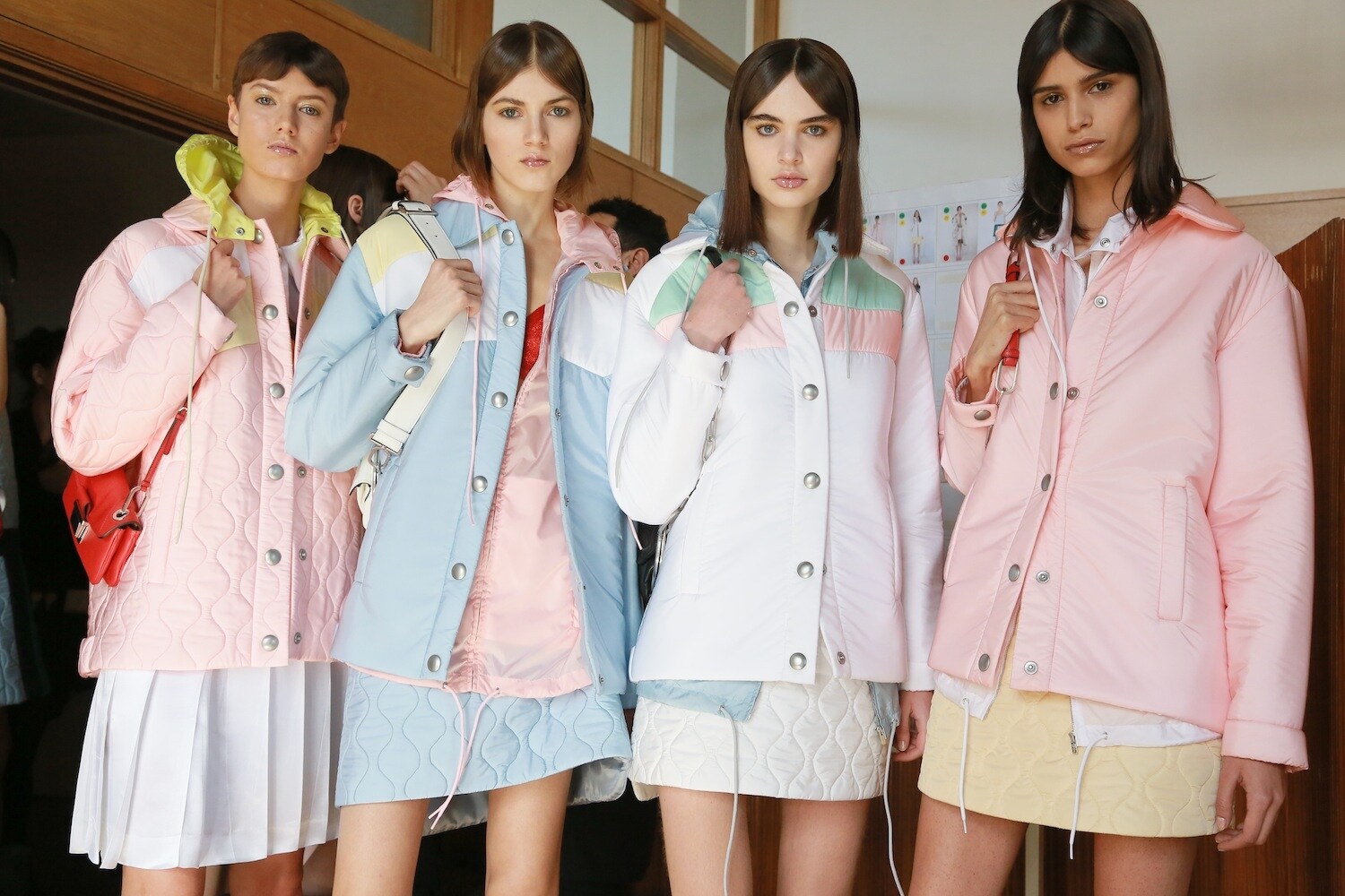 Backstage at Miu Miu A/W14