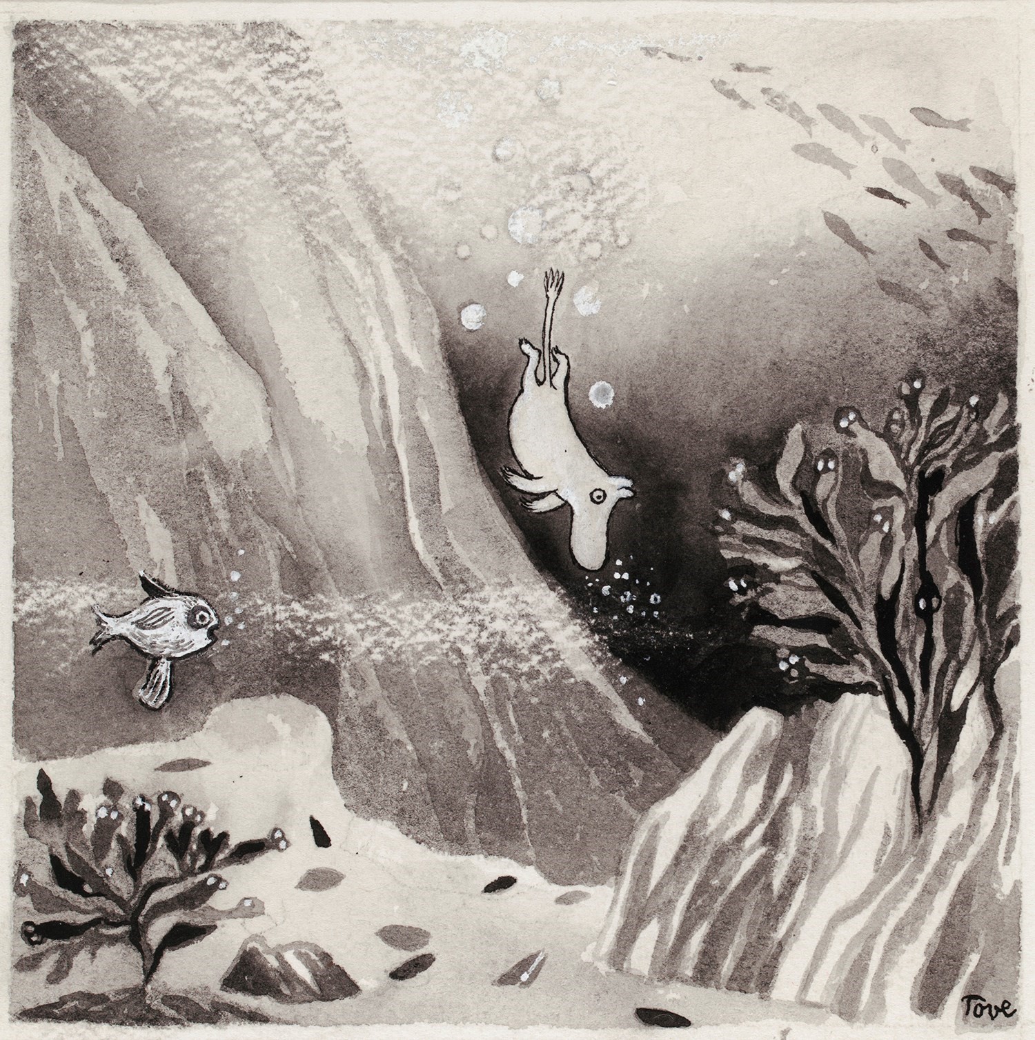 Illustration for the book Comet in Moominland