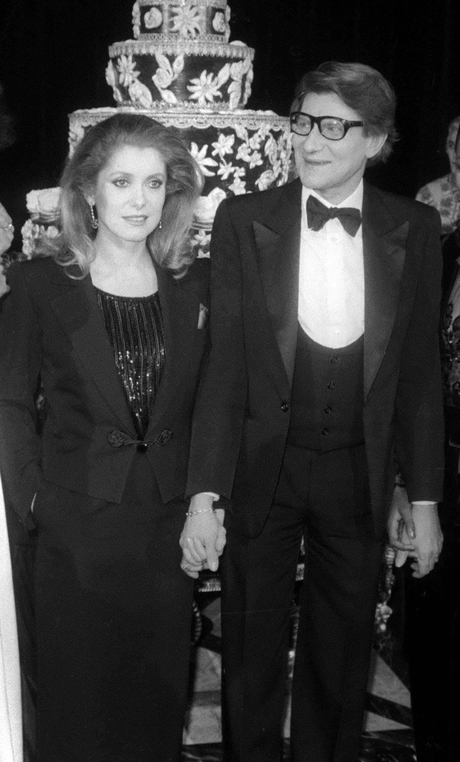 1982 Deneuve avec Yves 20 ANS Lido Photo Jean-luce