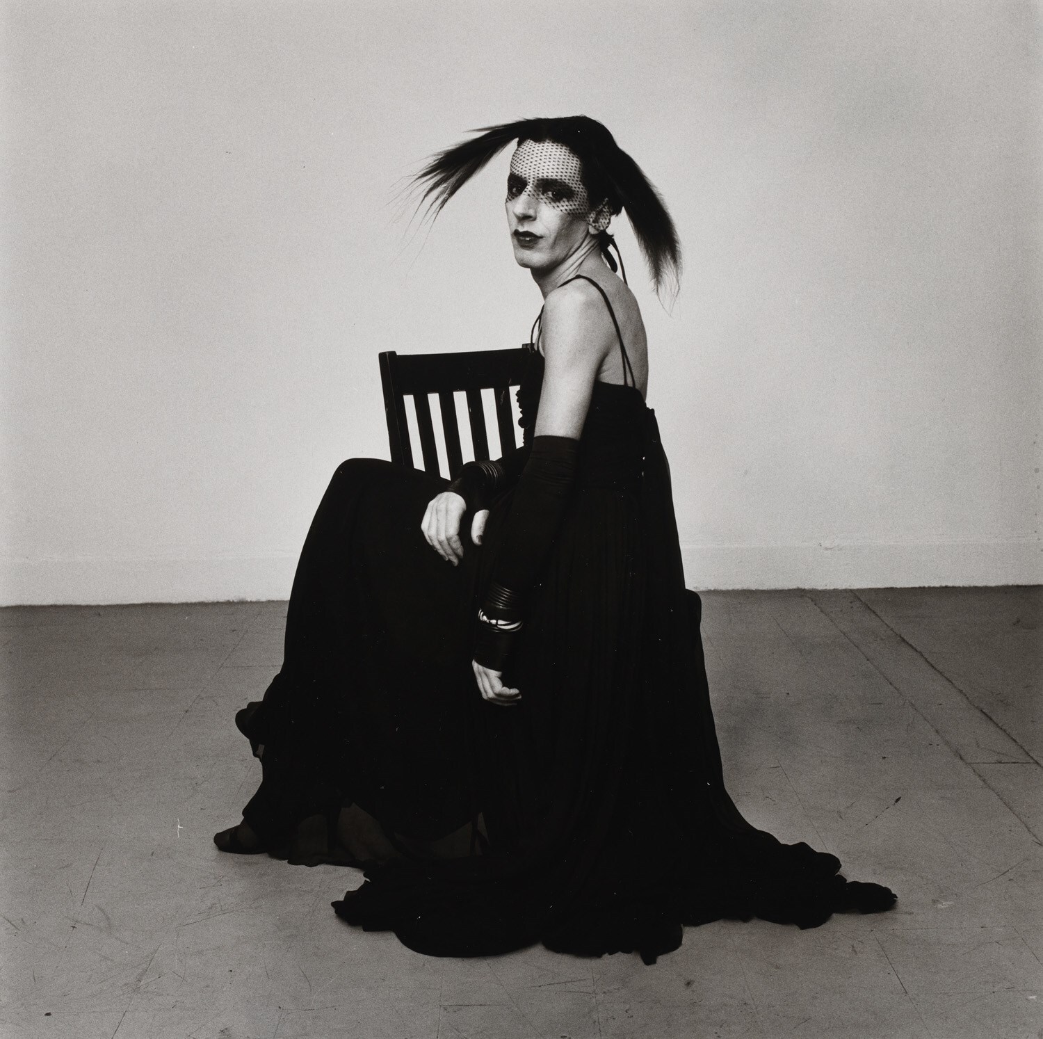 Peter Hujar, John Heys in Lana Turner&#39;s Gown (III), 1979