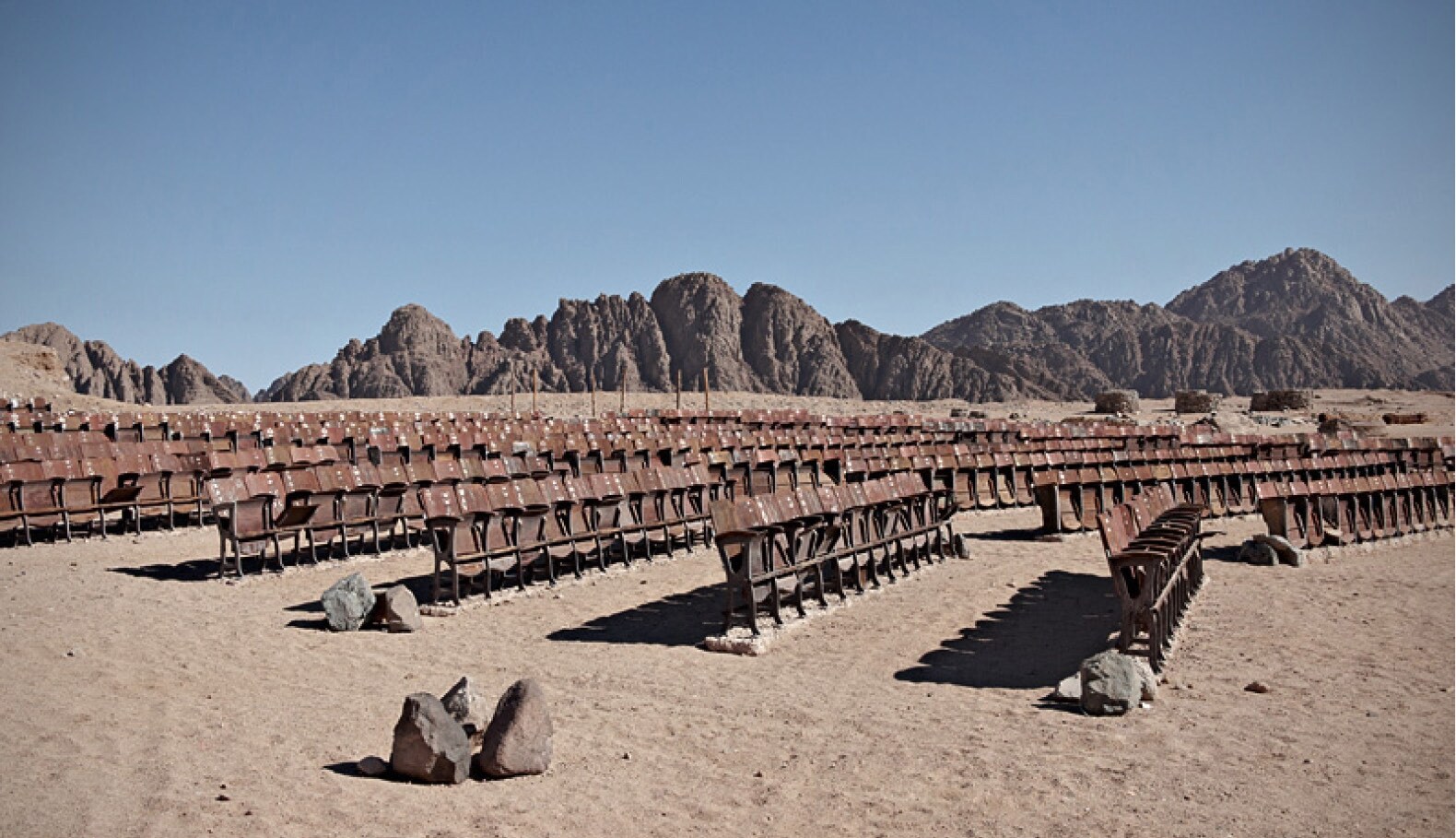 Abandoned cinema in the Sinai Desert