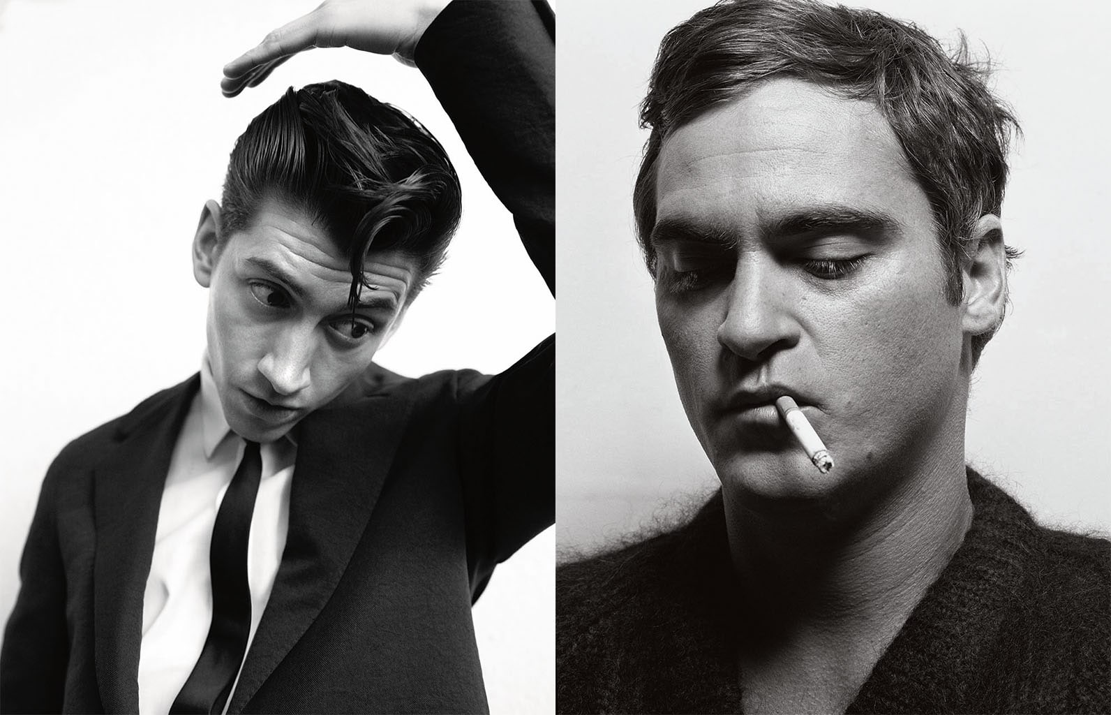 Alex Turner, AnOther Man issue 16, 2013; Joaquin Phoenix, An
