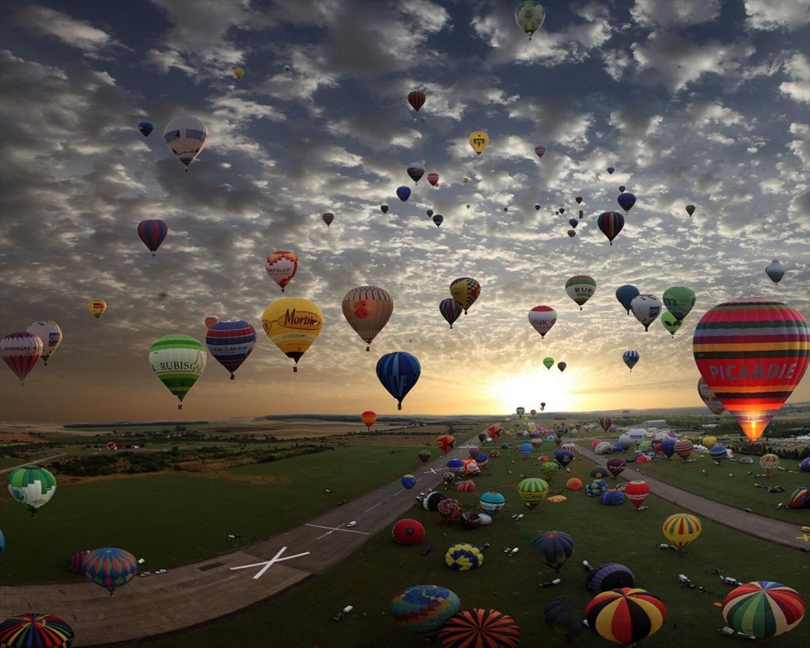 Largest hot air balloon gathering in Lorraine, France