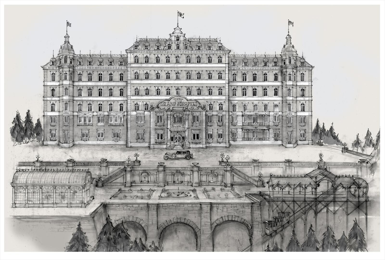 Concept illustrations for the miniature version of the hotel