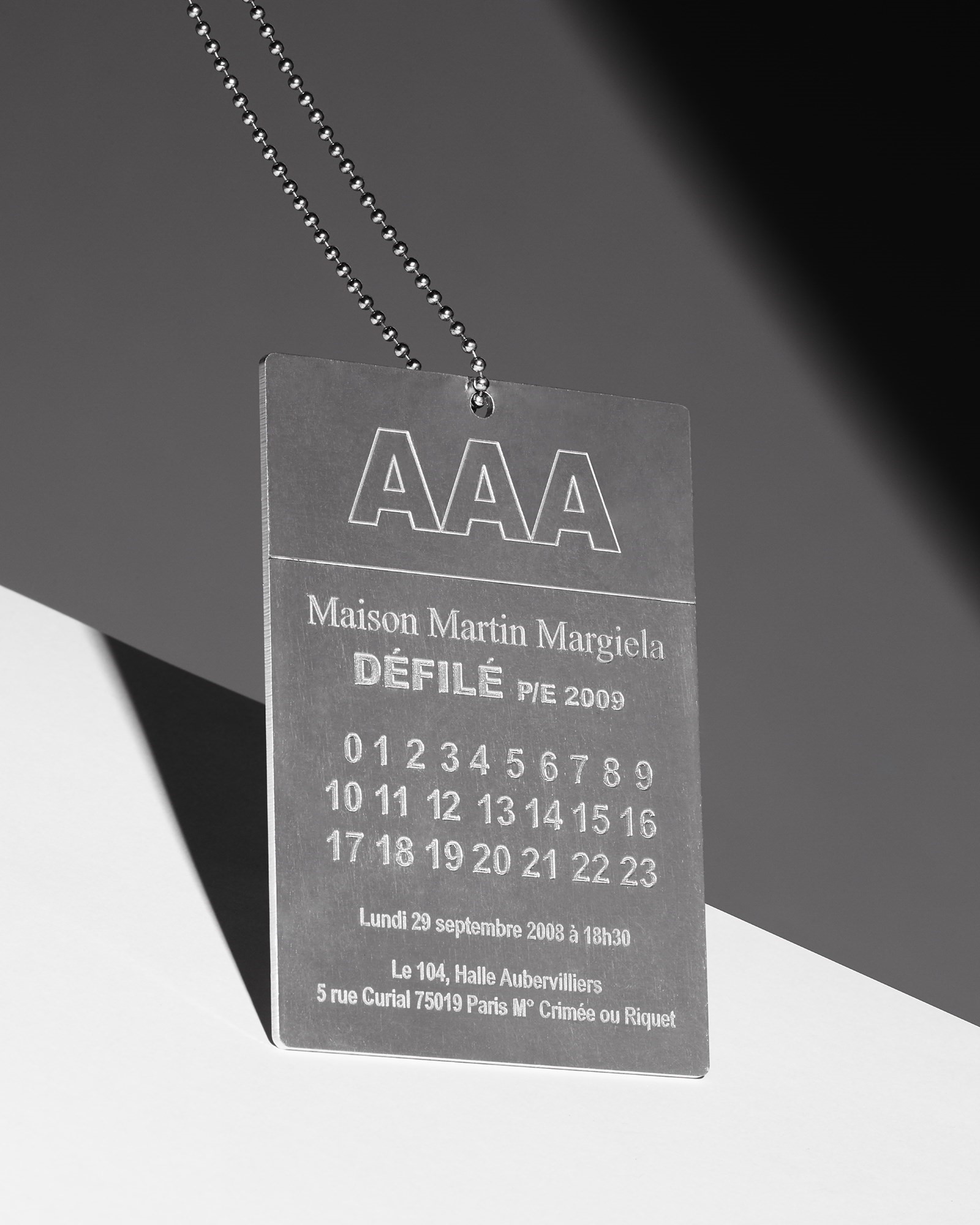Maison Martin Margiela invite to the 20th anniversary show