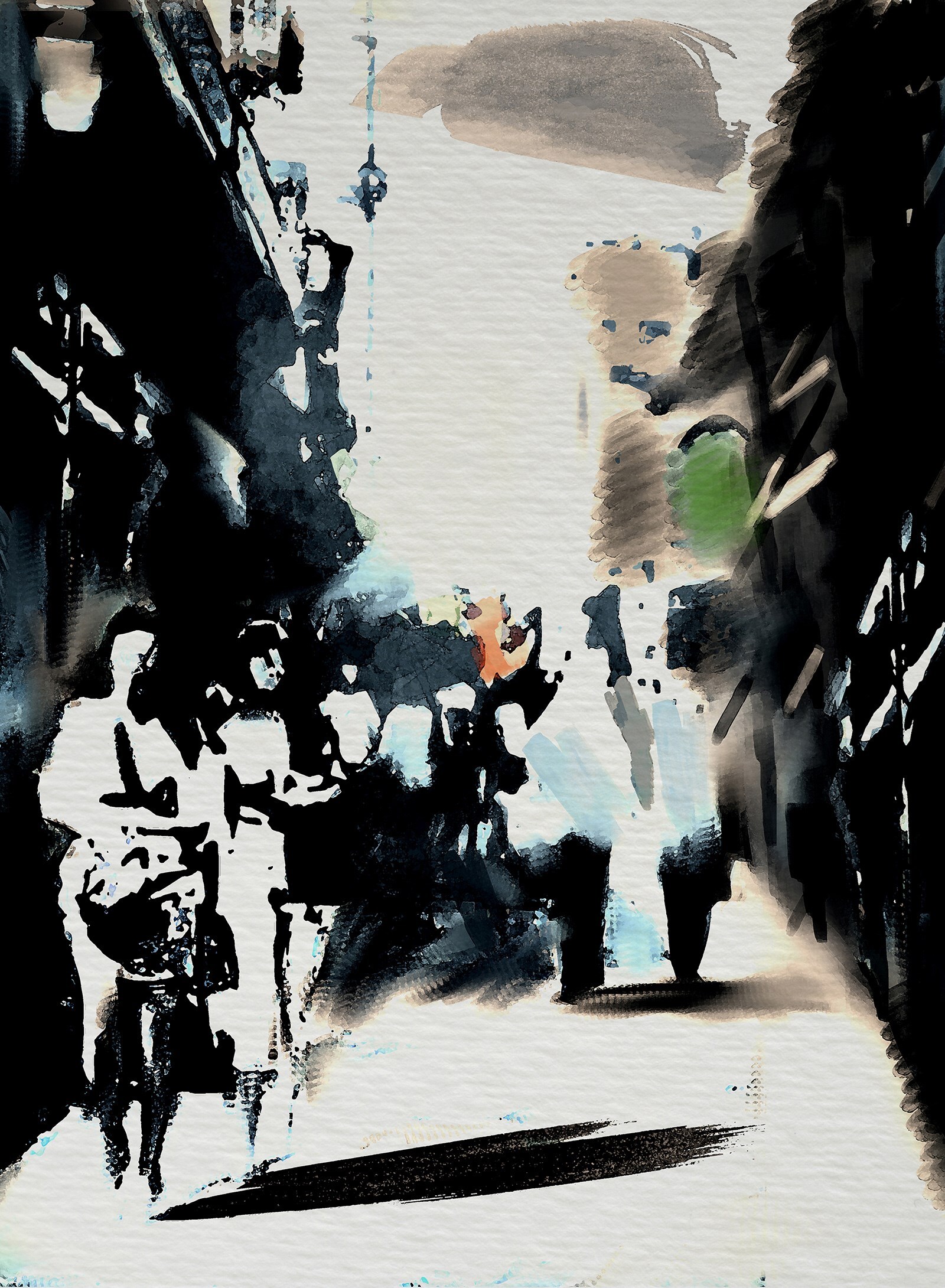 Burhan Sabir, Istanbul, 2015. Digital print of a p