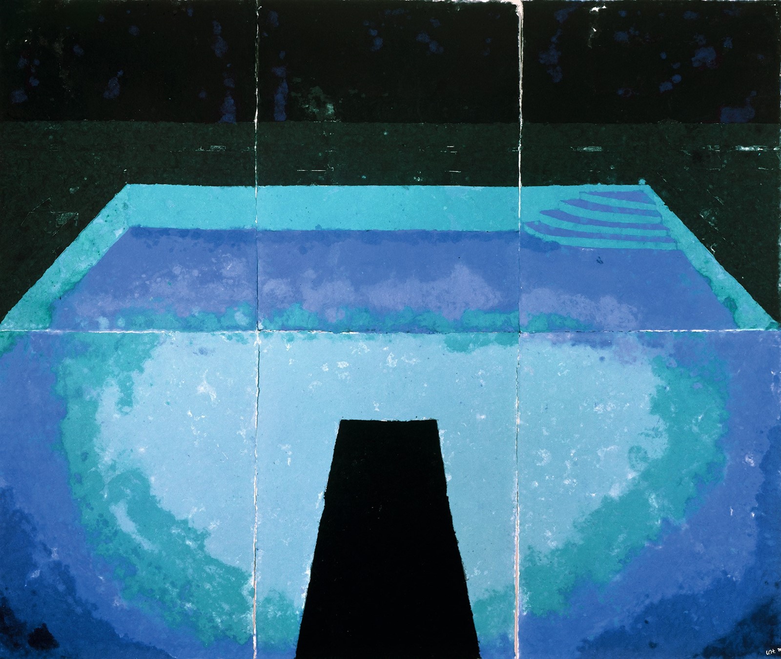 David Hockney, Midnight Pool (Paper Pool 10), 1978, coloured