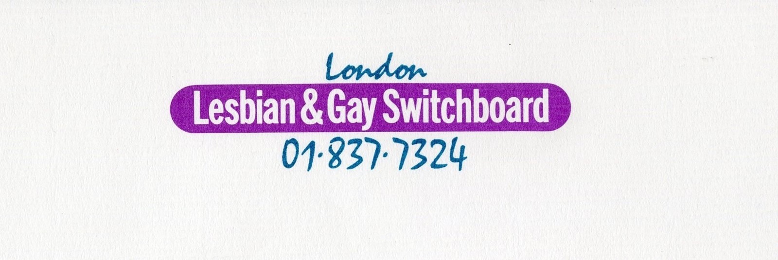Switchboard LGBT+ helpline archive