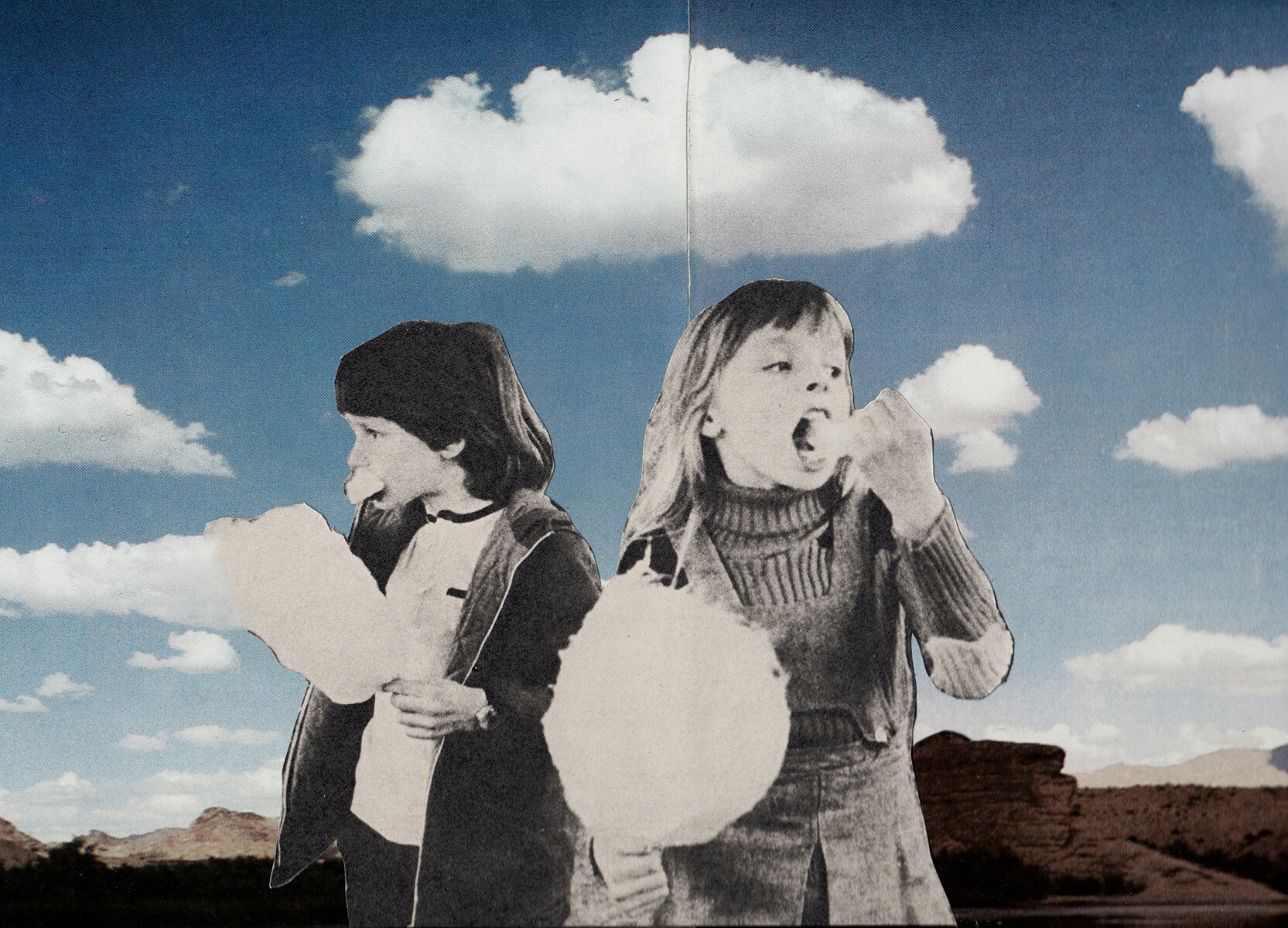 Joe Webb, The Cloud Eaters, Original Collage