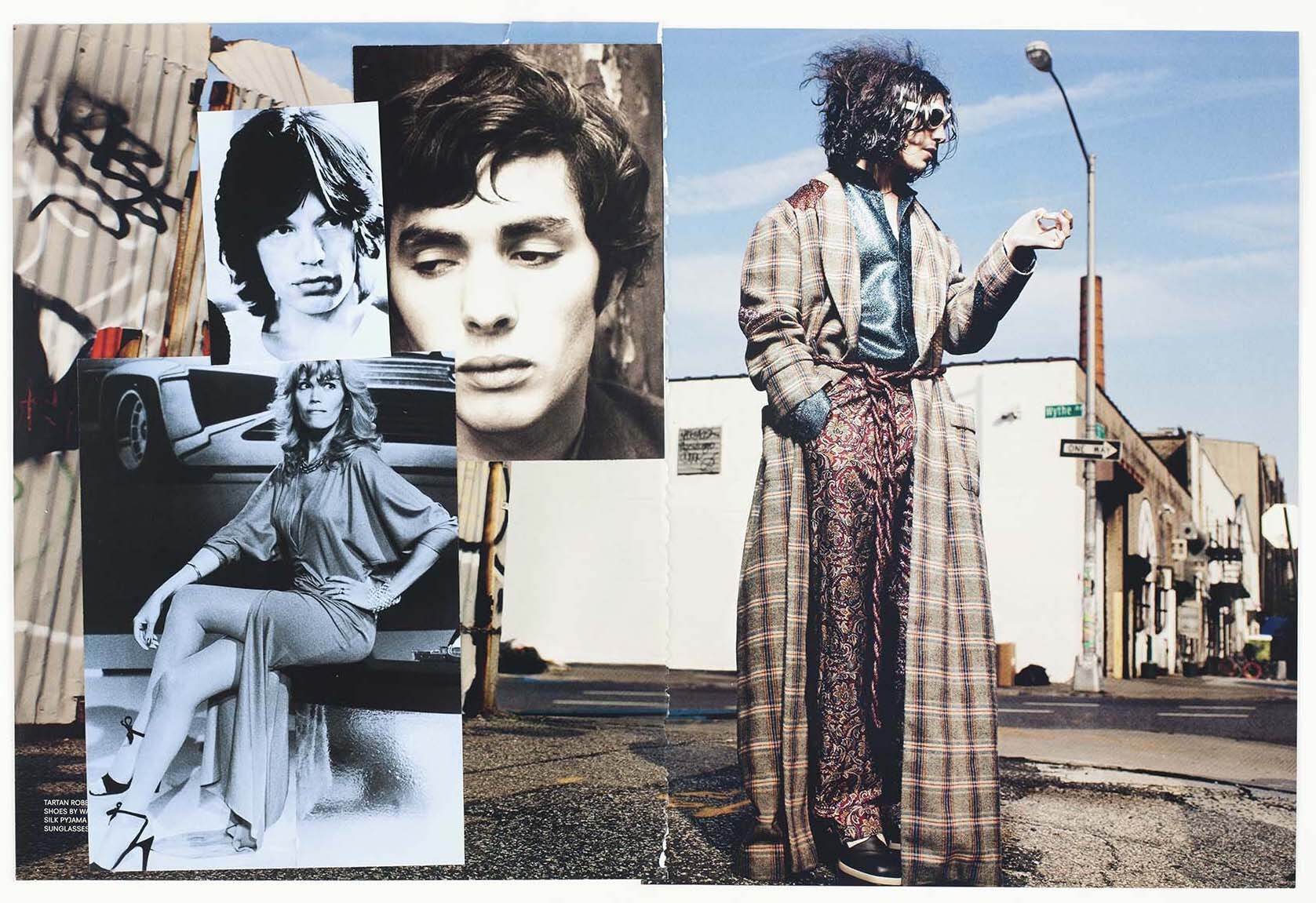 From left, clockwise: Another Man issue 17, 2013; Mick Jagge