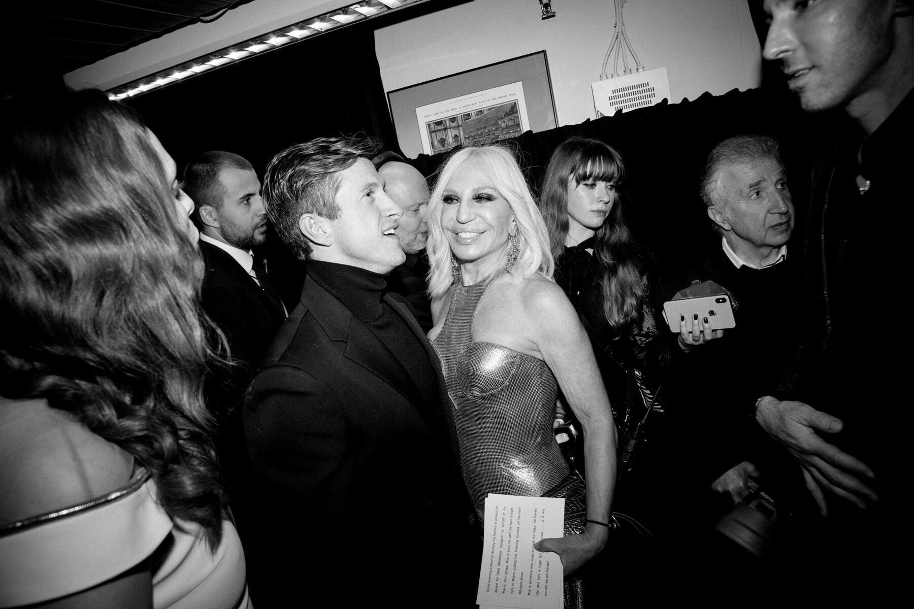 Daniel Lee and Donatella Versace at The Fashion Awards 2019