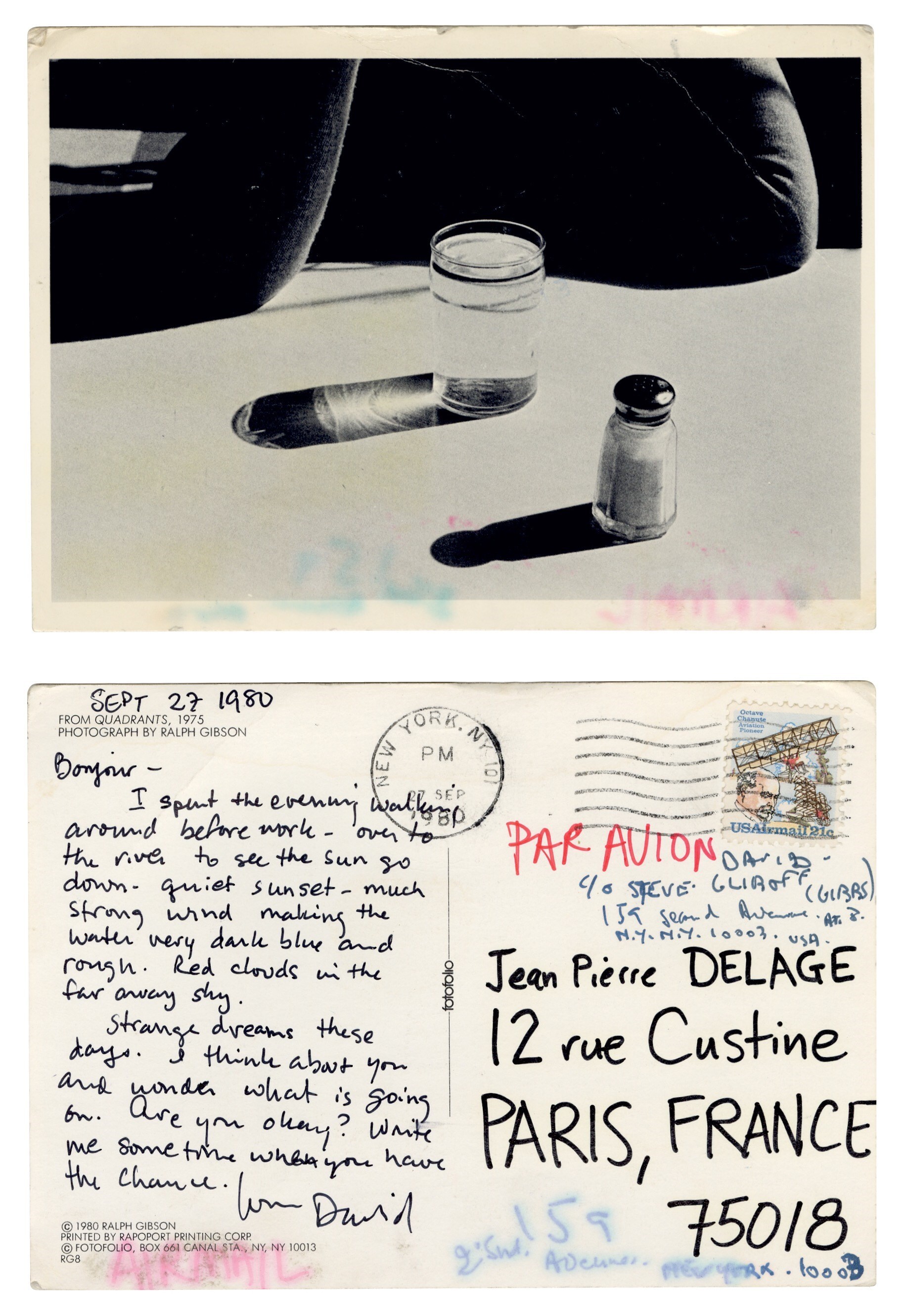 Dear Jean Pierre by David Wojnarowicz