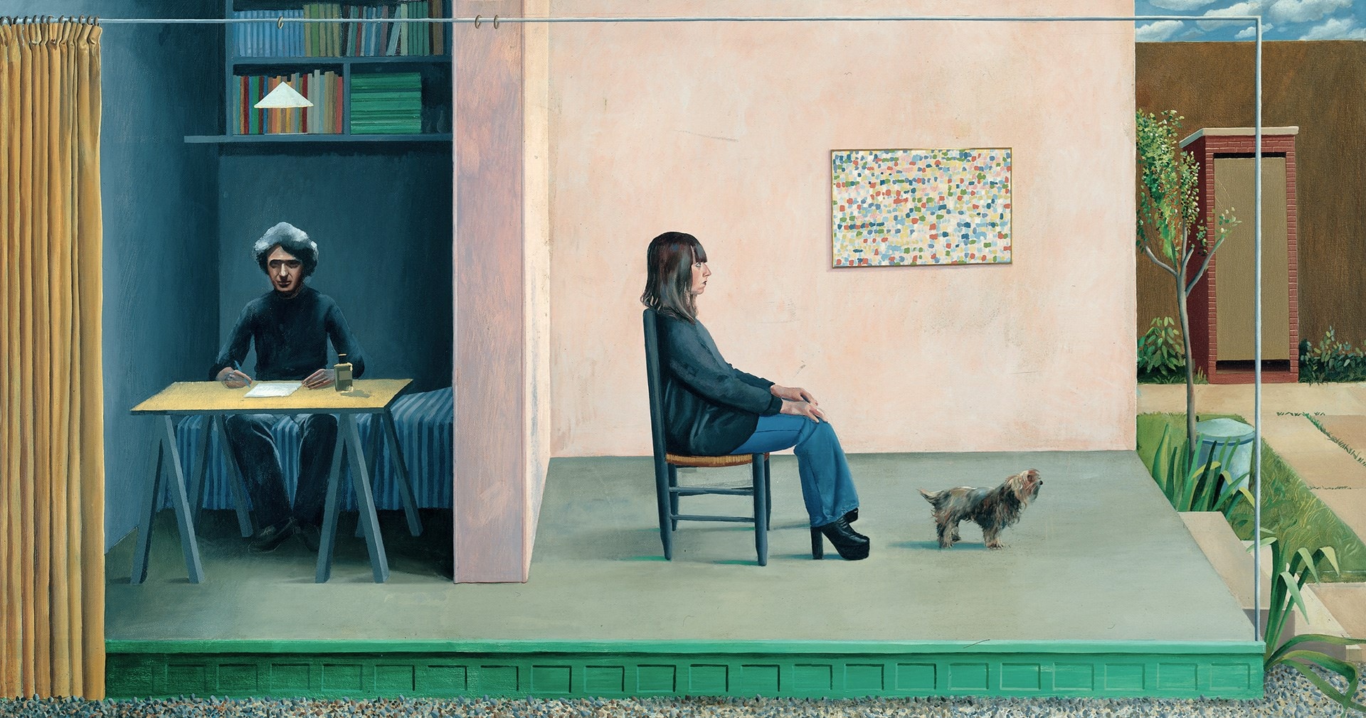 David Hockney, Shirley Goldfarb and Gregory Masurovsky, 1974