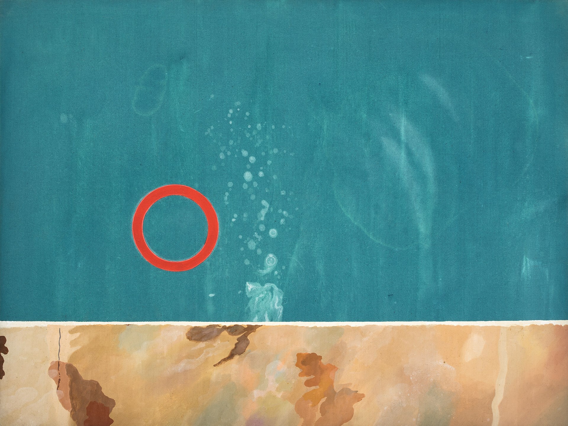 David Hockney, Rubber Ring Floating in a Swimming Pool, 1971